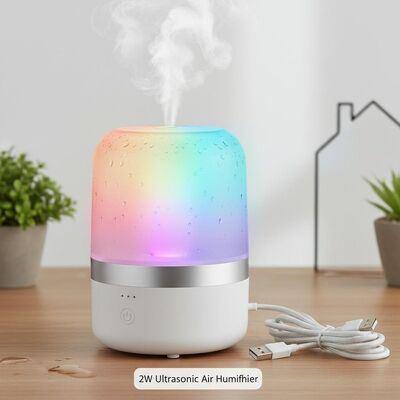 Good price 2w Ultrasonic Air Humidifier Featuring USB Cable and 7 Colorful Lights Perfect for Maintaining Optimal Humidity Levels in Various Environments online
